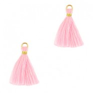 Quaste Ibiza Style 1.5cm Gold - pink